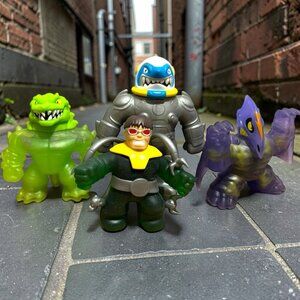 Heroes Of Goo Jit Zu - Terrack, Spider-Man Doc Ock, Pump Power, Rock Jaw Croc!